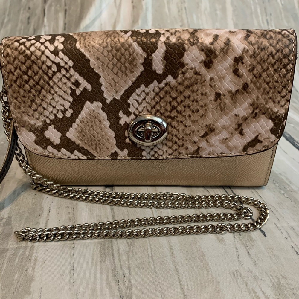 Coach metallic exotic crossbody